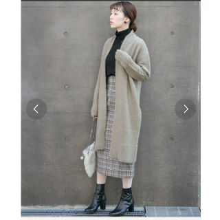 アーバンリサーチロッソ(URBAN RESEARCH ROSSO)の【URBAN RESEARCH ROSSO】新品  ガウンカーディガン（カーキ）(ロングコート)