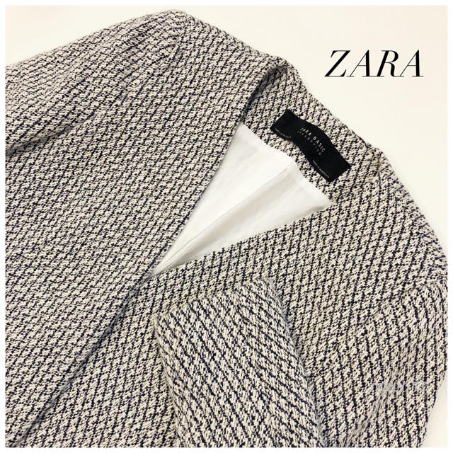 ZARA(ザラ)のZARA BASICザラ＊ノーカラー Vネックジャケット コート レディースのジャケット/アウター(ノーカラージャケット)の商品写真