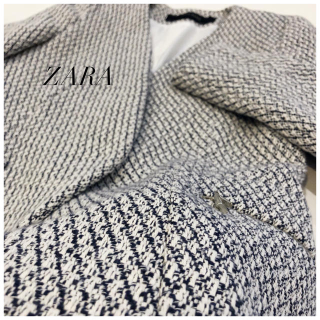 ZARA(ザラ)のZARA BASICザラ＊ノーカラー Vネックジャケット コート レディースのジャケット/アウター(ノーカラージャケット)の商品写真