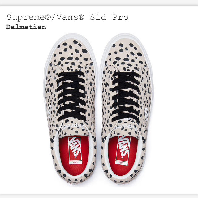 Supreme(シュプリーム)のSupreme/Vans Sid Pro(Dalmatian)x27.0cm メンズの靴/シューズ(スニーカー)の商品写真