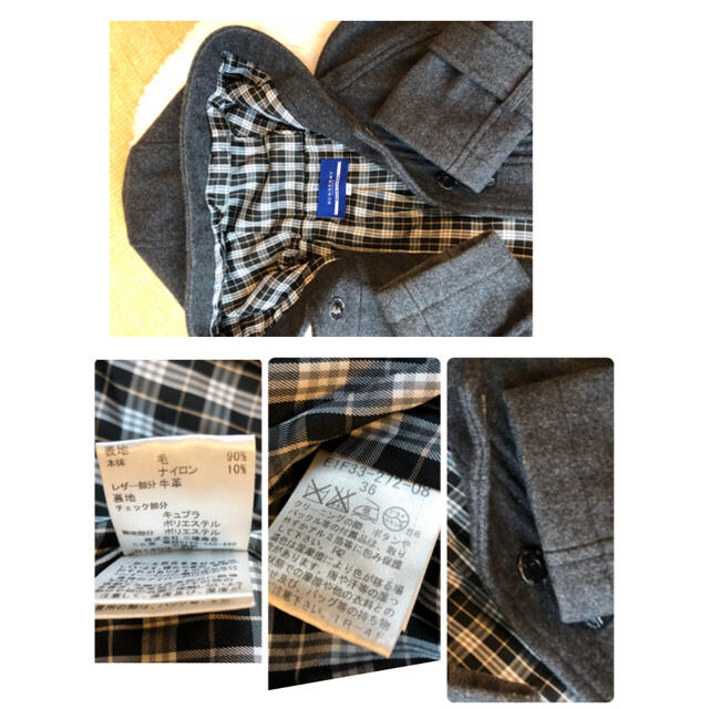 BURBERRY BLUE LABEL(バーバリーブルーレーベル)の美品バーバリーブルーレーベル上質ウールダッフルコート♫ レディースのジャケット/アウター(ダッフルコート)の商品写真