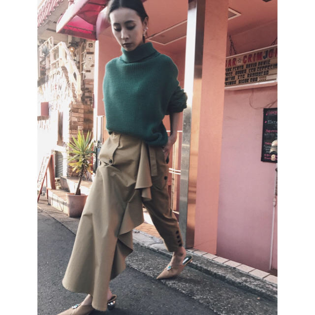 サトミ様専用 Ameri FLARE RUFFLE CHINO PANTS