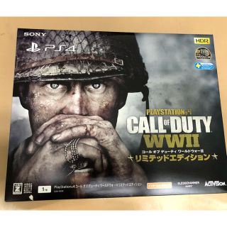 プレイステーション4(PlayStation4)の【新品未開封】PS4 COD W WⅡ 本体セット 1TB(家庭用ゲーム機本体)