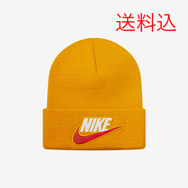 送料込  nike supreme beanie mustard マスタード