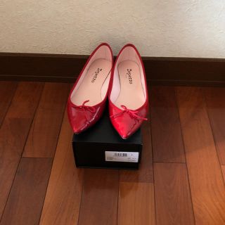 レペット(repetto)のRepetto  レッド エナメル パンプス(バレエシューズ)