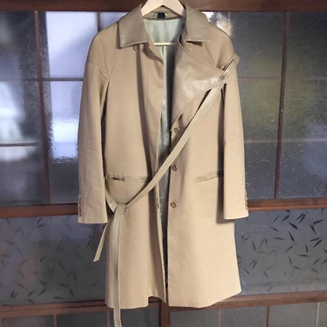 HELMUT LANG - helmut lang 2000 レザー切り替えロングコートの通販 by