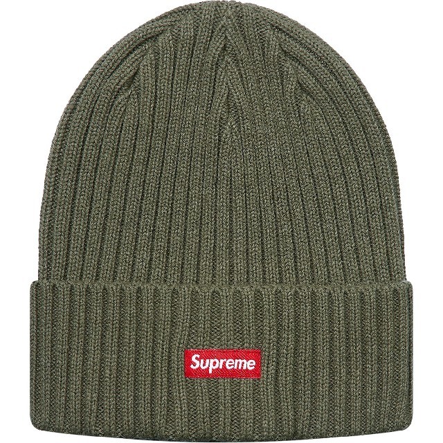 Supreme Overdyed Ribbed Beanie ビーニー オリーブニット帽/ビーニー