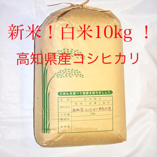 新米❗️白米10kg！30年度高知県産コシヒカリ(米/穀物)