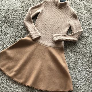 ランバンコレクション(LANVIN COLLECTION)の美品 ランバンコレクション ニットワンピース(ひざ丈ワンピース)