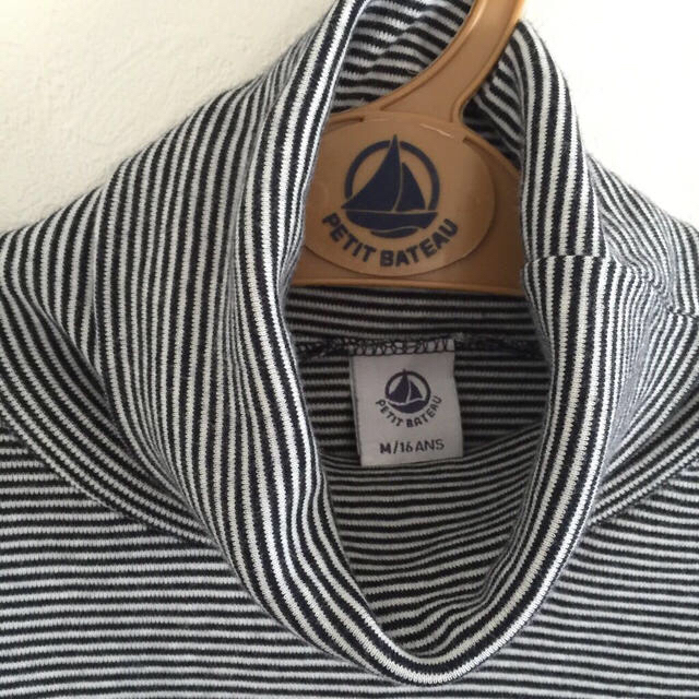 PETIT BATEAU(プチバトー)のプチバトータートルハイネック長袖Tシャツ レディースのトップス(Tシャツ(長袖/七分))の商品写真