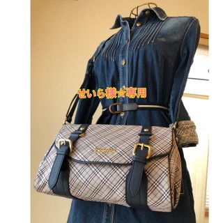 バーバリーブルーレーベル(BURBERRY BLUE LABEL)の超美品バーバリーブルーレーベル高級レザー使いショルダーバッグ♫(ショルダーバッグ)