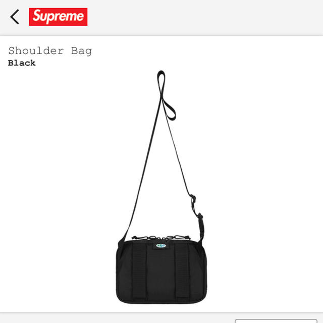 Supreme Shoulder bag 2018FW black 黒 バッグ Supreme Shoulder bag 2018FW black 黒 バッグ