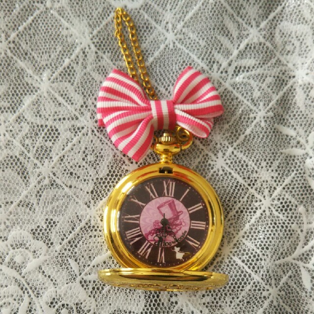 不思議の国のアリス 懐中時計 レディースのファッション小物(腕時計)の商品写真