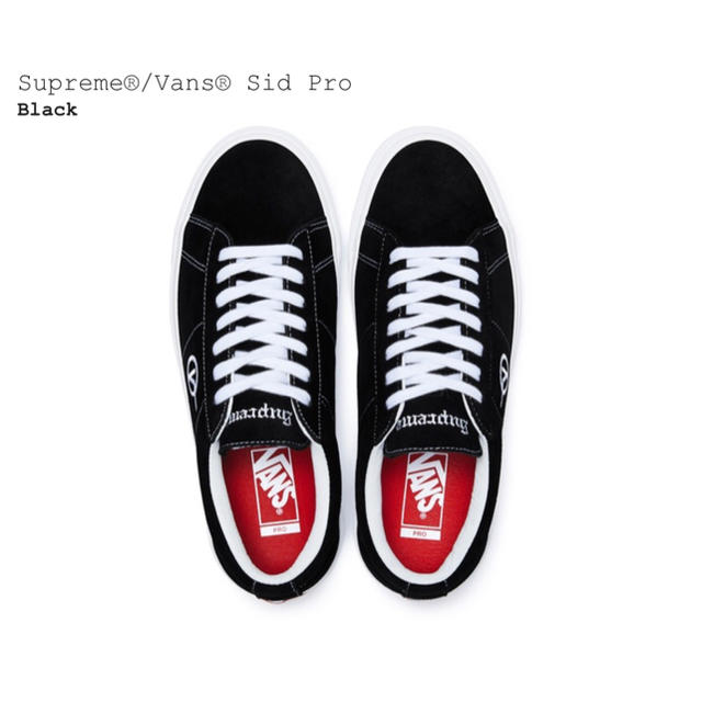 Supreme Vans Sid Pro Black 27cm バンズ