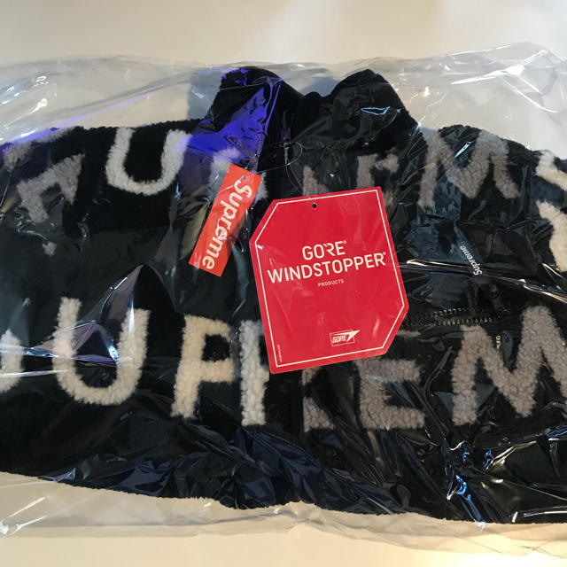 M 黒 Supreme Reversible Fleece Jacket