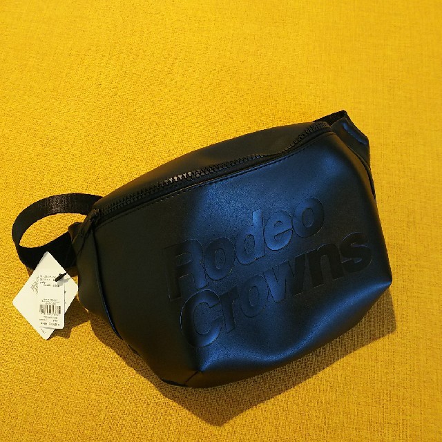 RC WAIST POUCH ブラック RODEO CROWNS型押しロゴ入り