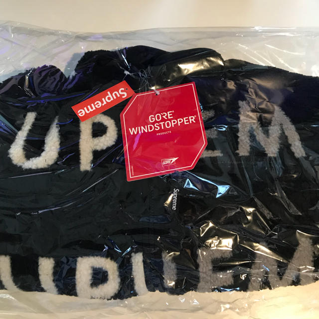 S 黒 Supreme Reversible Fleece Jacket