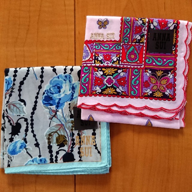 ANNA SUI(アナスイ)のアナスイ ハンカチ 2枚セット レディースのファッション小物(ハンカチ)の商品写真