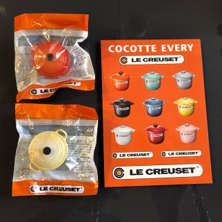 ルクルーゼ(LE CREUSET)のル・クルーゼミニチュアマグネット🥘ステッカー付(ミニチュア)