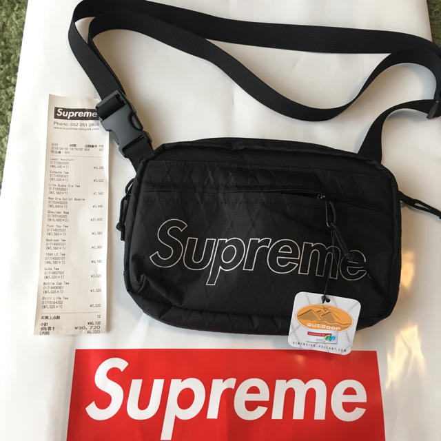 18FW Supreme Shoulder Bag Black 黒