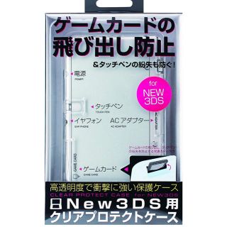 ニンテンドウ(任天堂)の新品未使用！New3DS用クリアプロテクターケース(携帯用ゲーム機本体)