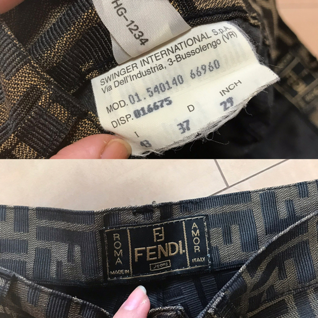 FENDI(フェンディ)の専用□FENDI パンツ ヴィンテージ ズッカ柄 イタリア製 29インチ 美品 レディースのパンツ(カジュアルパンツ)の商品写真