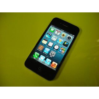 アップル(Apple)のSIMフリー iPhone4s 16GB au iOS6.1.2 No1386(スマートフォン本体)