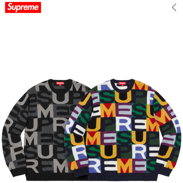 Supreme - supreme Big Letters Sweater Msize マルチカラーの通販 by ...