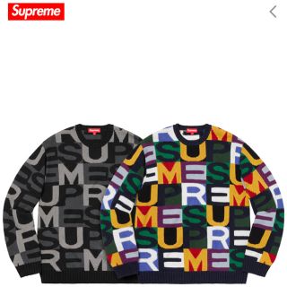 supreme Big Letters Sweater Msize マルチカラー