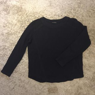 ザラ(ZARA)のザラ ブラック ロングTシャツ(Tシャツ(長袖/七分))