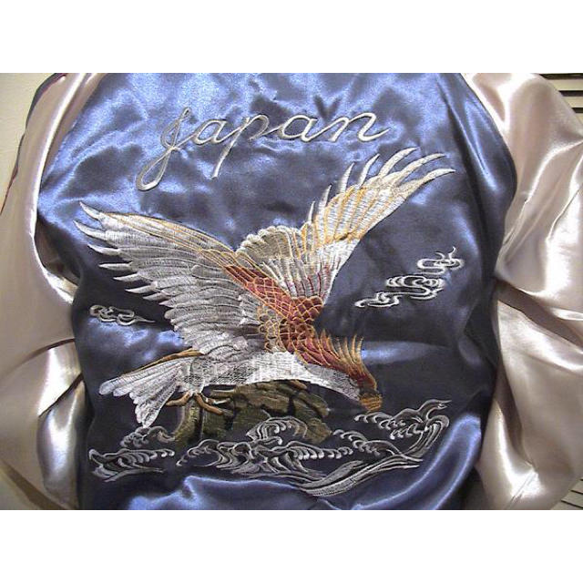 新品 スカジャン イーグル鷹 ブルー レディースのジャケット/アウター(スカジャン)の商品写真