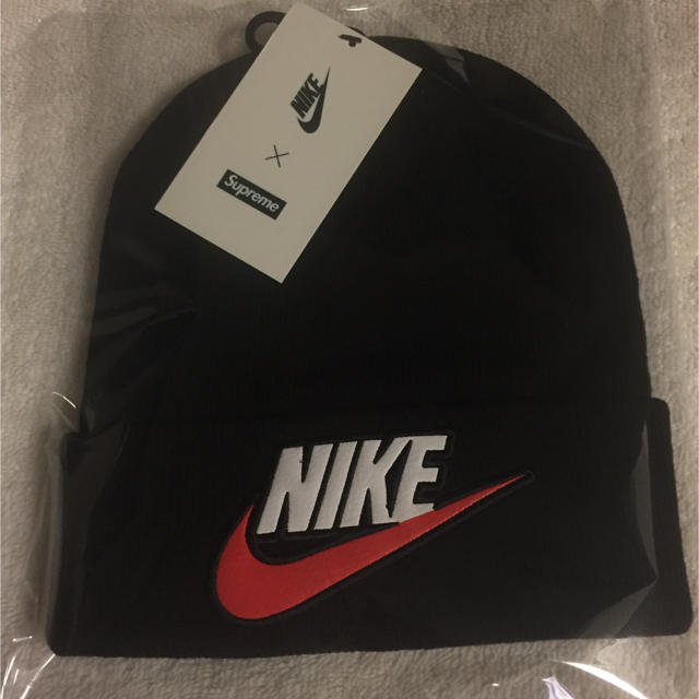 黒 Supreme / Nike Beanie ナイキ ビニー