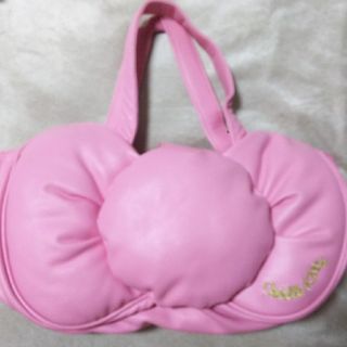 ハローキティ(ハローキティ)の新品未使用キティリボンバック♥️🎀pink(最終値下げ)(ハンドバッグ)