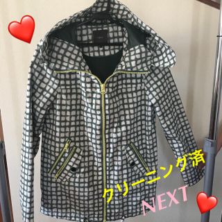 ネクスト(NEXT)のNEXT＊ジャンパー＊柄＊フード＊グリーン＊緑(ナイロンジャケット)