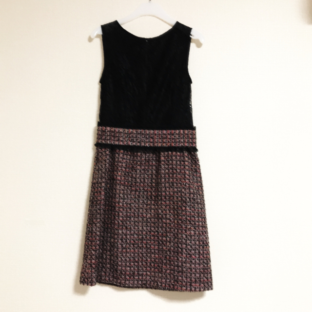 ワンピースRED VALENTINO レース&ツイードワンピース