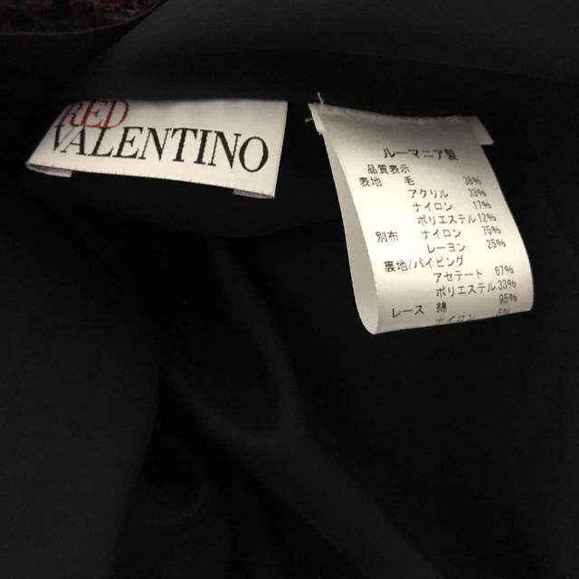 RED VALENTINO(レッドヴァレンティノ)のRED VALENTINO レース&ツイードワンピース レディースのワンピース(ひざ丈ワンピース)の商品写真