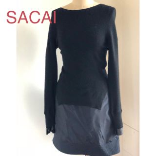 サカイ(sacai)の最安値です！超人気ブランド！サカイのワンピースで冬を満喫！(ひざ丈ワンピース)