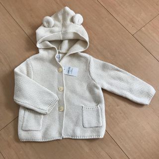 ベビーギャップ(babyGAP)の新品未使用品Gapベビー*くま耳ニットパーカー(カーディガン/ボレロ)