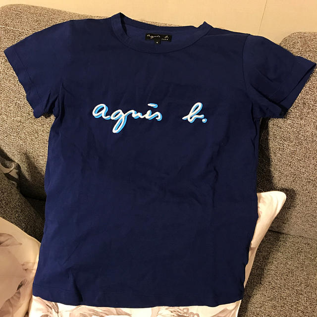 agnes b.(アニエスベー)のアニエスベー☆ロゴTシャツ☆ネイビー 未使用品 レディースのトップス(Tシャツ(半袖/袖なし))の商品写真