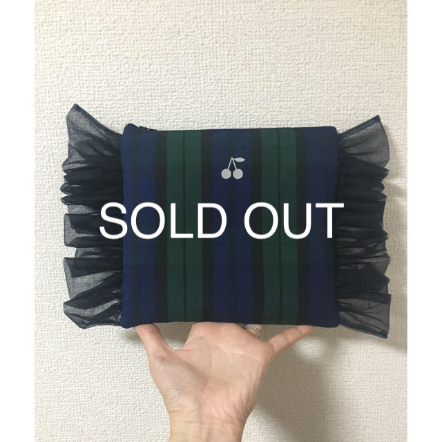 数量は多 ハンドメイド ♡ フリルバッグ フリルポーチ ポーチ