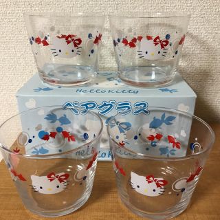 ハローキティ(ハローキティ)のハローキティ グラス4個セット 新品(食器)