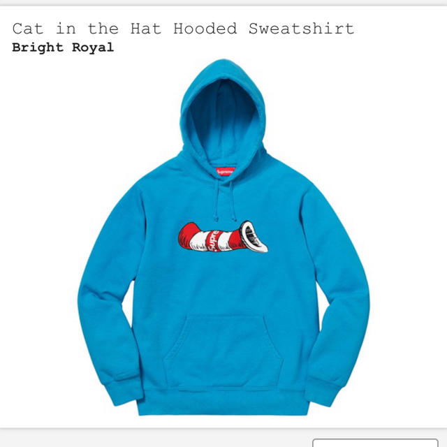 格安saleスタート】 L supreme cat in the hat hooded royal パーカー