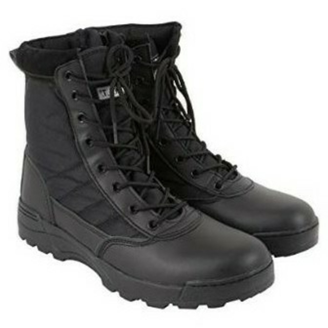 【B級品】SWAT S.W.A.T ミリタリーブーツ 黒・ブラック 24.5CM メンズの靴/シューズ(ブーツ)の商品写真