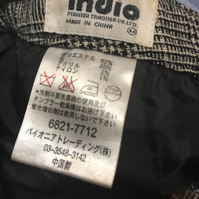 indio(インディオ)のindio 台形ミニスカート レディースのスカート(ミニスカート)の商品写真