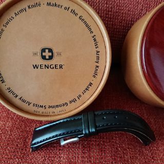 ウェンガー(Wenger)のお値下げしました！Wenger 時計 革ベルト 黒 19mm(レザーベルト)