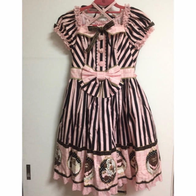 最先端 Angelic Pretty - 激レア! アンプリ 【超美品】 ◆初販◆ メルチョコ ピンク×クロ フルセット セット+コーデ