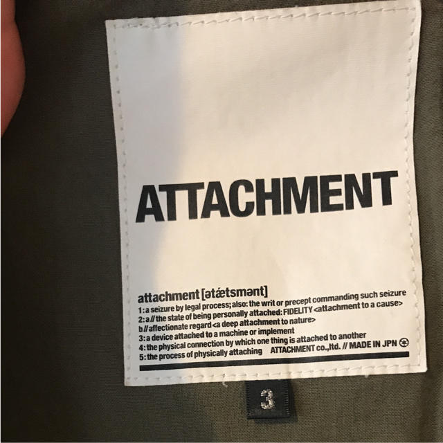 ATTACHIMENT(アタッチメント)のミリタリージャケット アタッチメント メンズのジャケット/アウター(ミリタリージャケット)の商品写真