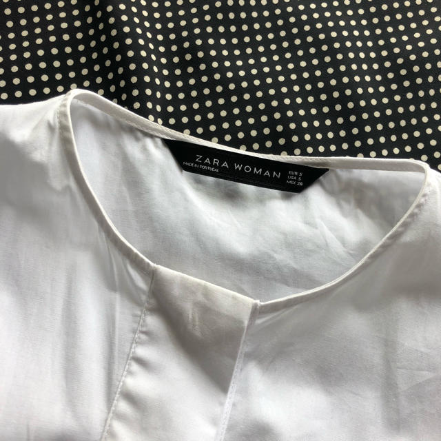 ZARA(ザラ)のZARA コントラストトップスステッチ入りブラウス レディースのトップス(シャツ/ブラウス(長袖/七分))の商品写真