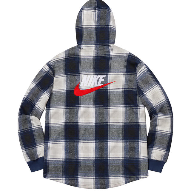 supreme NIKE plaid hooded sweatshirt