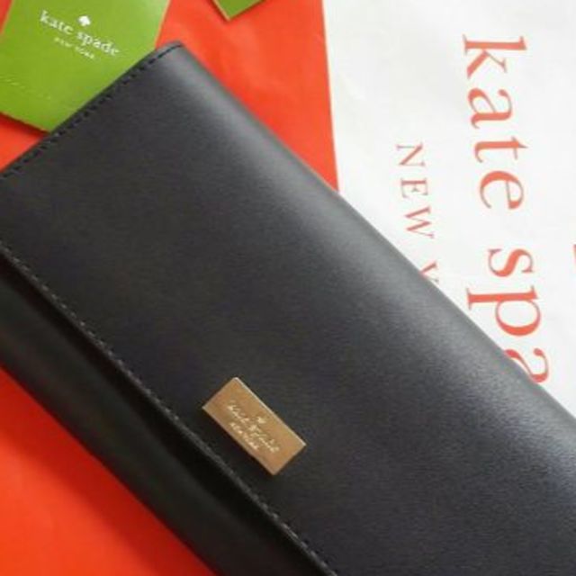 kate spade new york(ケイトスペードニューヨーク)の★★★交渉中★★★ケイトスペード姫牛革レザー長財布ブラック黒ピンクベージュ秋冬 レディースのファッション小物(財布)の商品写真